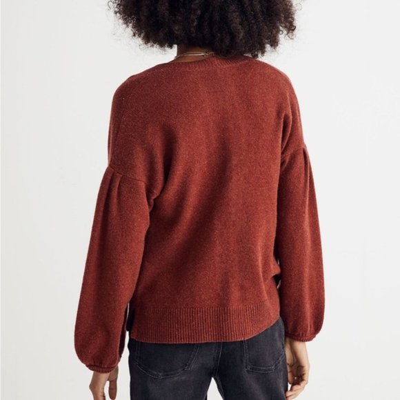 Madewell Wiltshire V-Neck Pullover Wool Blend Sweater in Size M - Picture 3 of 9